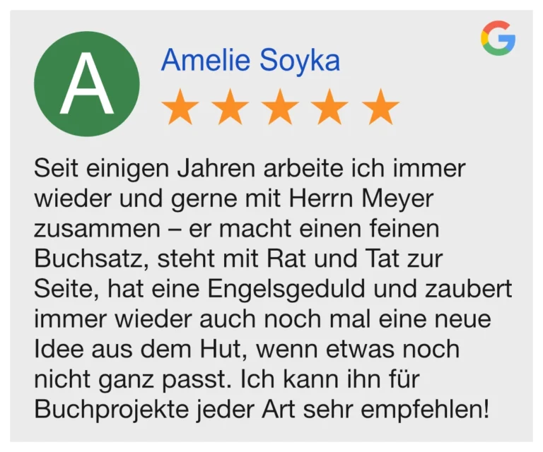 Google empfehlungen buchmacherei