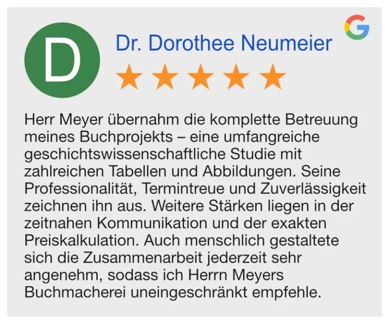 Google empfehlungen buchmacherei